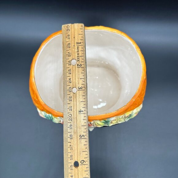 Vintage Big Eyed Face Planter Vase Nippon Yoko Boeki Japan 1950s Orange Kitsch - Picture 16 of 16